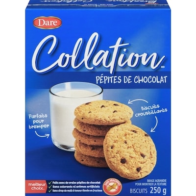 Dare Biscuits Collation Pépites de chocolat 250 g, 0,68 $/100g