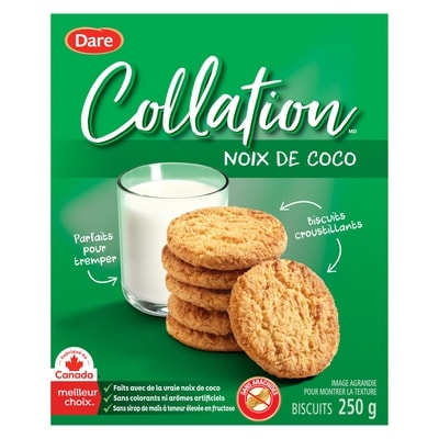 Dare Biscuits Collation Noix de coco 250 g, 0,68 $/100g