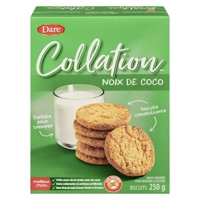 Dare Biscuits Collation Noix de coco 250 g, 0,68 $/100g