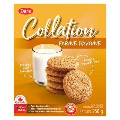 Dare Biscuits Collation Farine d’avoine 250 g, 0,68 $/100g