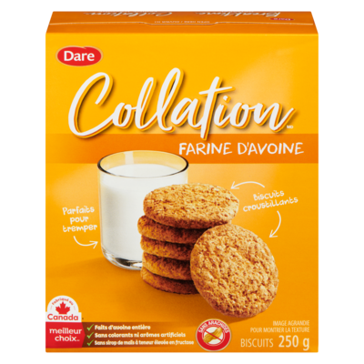 Dare Biscuits Collation Farine d’avoine 250 g, 0,68 $/100g