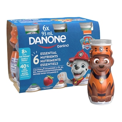 Danone Danino Kids Yogurt Drink, Strawberry, Paw Patrol 6x93.0 ml, $4.30/100ml