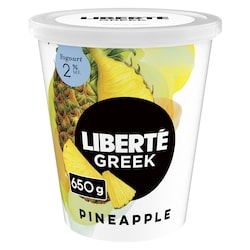 Liberte Greek 2% Extra Fruit Pineapple, High Protein - 650 g | No