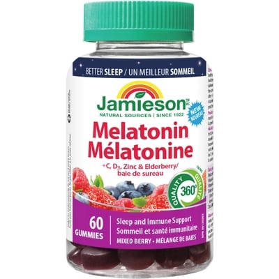 Jamieson Melatonin + Immune Support Gummies 60 ea, $0.35/1ea