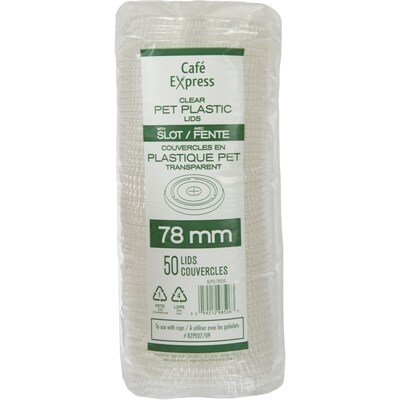 null Couvercle de 78mm avec fente 50/Pqt 50 ea, 0,08 $/1ch