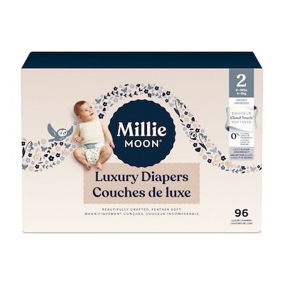 Millie Moon Luxury Diapers - Size 2, 96 Count 96x1.0 ea, $0.31/1ea