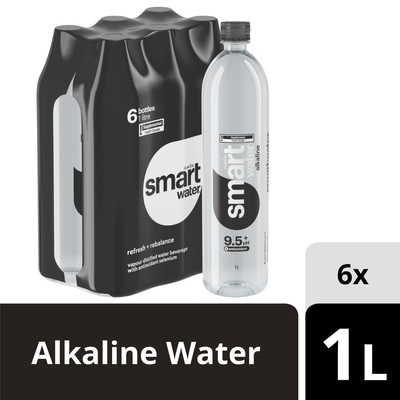 Glaceau Smartwater Alkaline with Antioxidant Bottle 6x1.0 l, $0.25/100ml