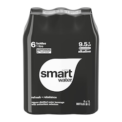 Glaceau Smartwater Alkaline with Antioxidant Bottle 6x1.0 l, $0.25/100ml