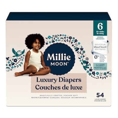 Millie Moon Luxury Diapers - Size 6, 54 Count 54 ea, $0.56/1ea