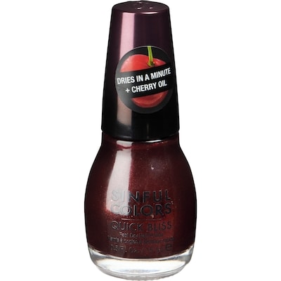 Sinful Colours Quick Bliss Fast Dry Nail Polish 2677 Blackcherry 1 ea, $3.49/1ea