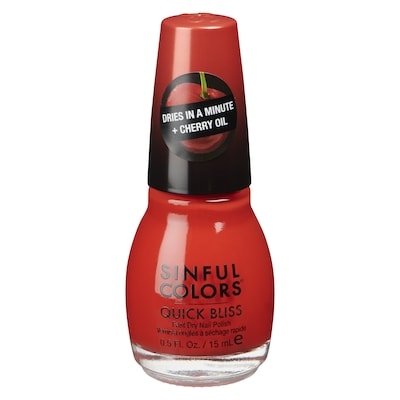 Sinful Colours Quick Bliss Fast Dry Nail Polish 2672 Cherry Chaser 1 ea, $3.49/1ea