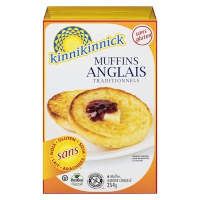 Kinnikinnick Muffins anglais traditionnels 354 g, 2,40 $/100g