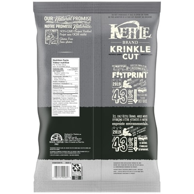 Potato Chips, Krinkle Cut, Salt & Ground Pepper Kettle Chips, Party Size