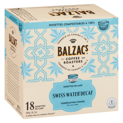 Swiss water dosettes de café déca torréfaction corsée foncé, audacieux