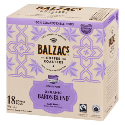 Bards Blend Coffee Pods Stout Roast Dark, Lush