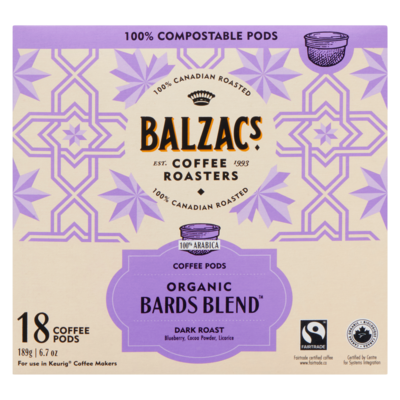 Bards Blend Coffee Pods Stout Roast Dark, Lush