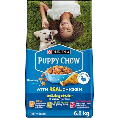 Purina Puppy Chow Complete Real Chicken, Dry Puppy Food 6.5 kg, $0.32/100g
