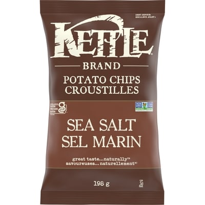 Kettle Potato Chips Sea Salt 198 g, $1.77/100g