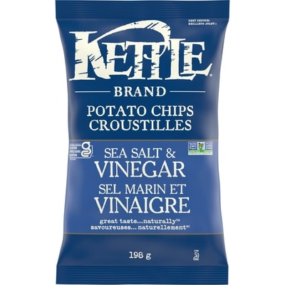 Kettle Potato Chips Sea Salt & Vinegar 198 g, $1.77/100g