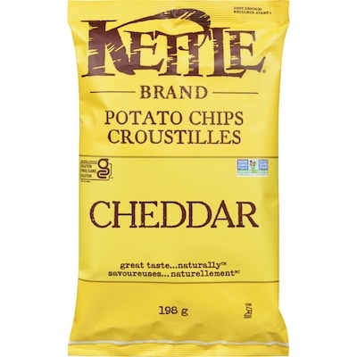 Kettle Brand Croustilles cheddar 198 g, 2,02 $/100g