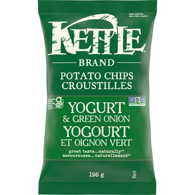 Kettle Potato Chips Yogurt & Green Onion 198 g, $1.77/100g
