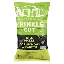 Kettle Krinkle Cut Potato Chips Dill Pickle 198 g, $1.52/100g