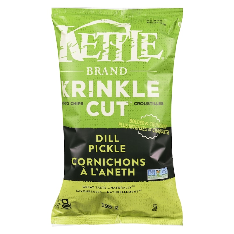Krinkle Cut Potato Chips Dill Pickle