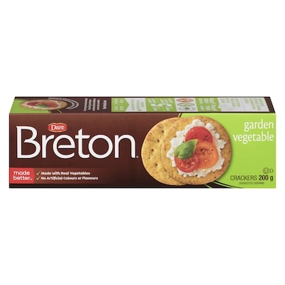 Dare Breton Garden Vegetable Crackers 200 g, $1.25/100g