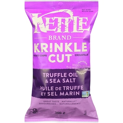 Kettle Krinkle Cut Potato Chips Truffle Oil & Sea Salt 198 g, $2.42/100g