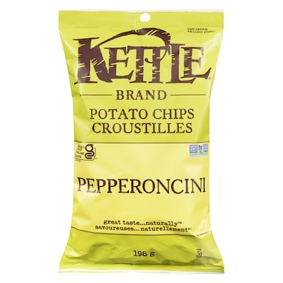 Kettle Potato Chips Pepperoncini 198 g, $2.02/100g