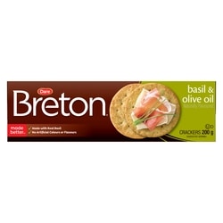 Dare Breton Basil and Olive Oil Crackers 200 g, $1.50/100g