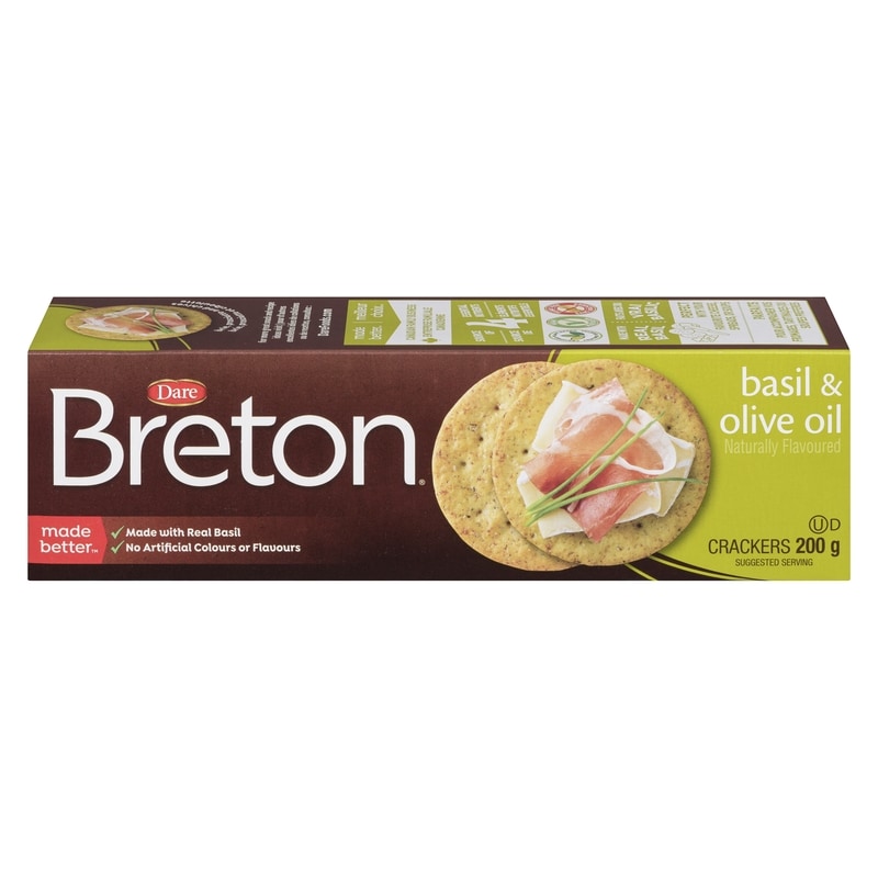 Breton Basil and Olive Oil Crackers