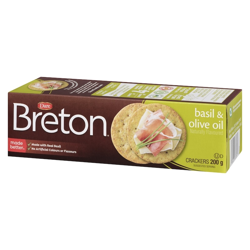 Breton Basil and Olive Oil Crackers