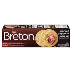 Breton Cracked Pepper and Olive Oil Crackers