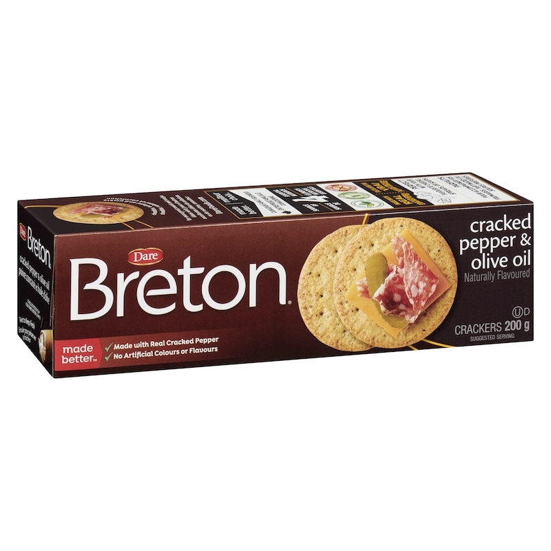 Breton Cracked Pepper and Olive Oil Crackers