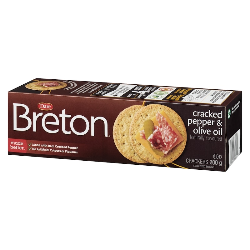 Breton Cracked Pepper and Olive Oil Crackers
