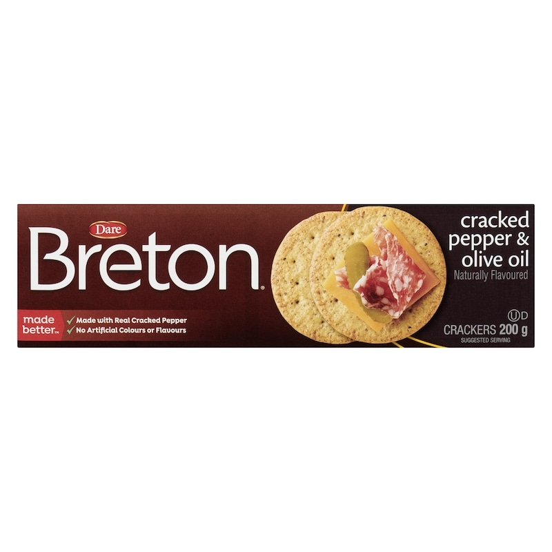 Breton Cracked Pepper and Olive Oil Crackers