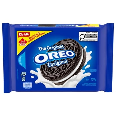 Christie OREO Original Chocolate Sandwich Cookies, Family Size 439 g, $1.37/100g