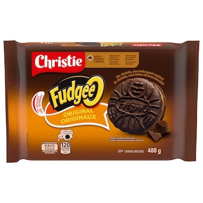 Christie Fudgee-O biscuits-sandwiches avec crème à saveur de chocolat 488 g, 1,19 $/100g