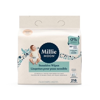 Millie Moon Sensitive Wipes - 3x72 pack, 216 Wipes 216 ea, $0.05/1ea