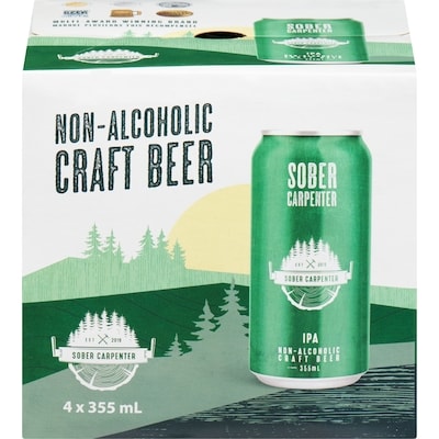 Sober Carpenter Non-Alcoholic Craft Beer Ipa 4x355.0 ml, $0.77/100ml