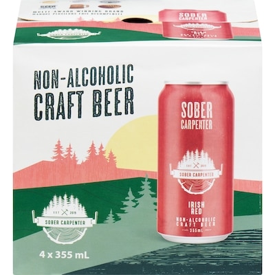 Sober Carpenter Non-Alcoholic Craft Beer Irish Style Red 4x355.0 ml, $0.63/100ml