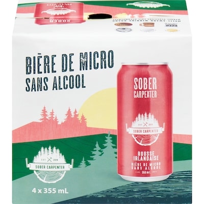 Sober Carpenter Bière de micro sans alcool rousse irlandaise 4x355.0 ml, 0,77 $/100ml