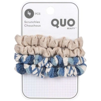 Quo Beauty Paquet de 4 mini chouchous en coton multicolores 4 ea, 3,75 $/1ch
