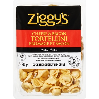 Ziggy's Cheese and Bacon Tortellini 350 g, $1.29/100g