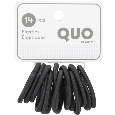 Quo Beauty Paquet de 14 élastiques qb noir 16 ea, 0,37 $/1ch