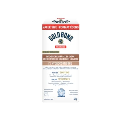 Gold Bond Medicated Intensive Eczema Relief Cream, 1% Hydrocortisone 56 g, $28.55/100g