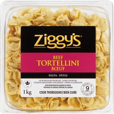 Ziggy’s Tortellinis au bœuf  1 kg, 0,90 $/100g
