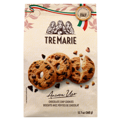 Tremarie Ancora Uno Shortbread Cookies With Chocolate Chips 350 g, $1.43/100g