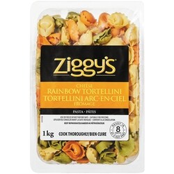 Ziggy’s Tortellini are-en-ciel au fromage 1 kg, 0,90 $/100g